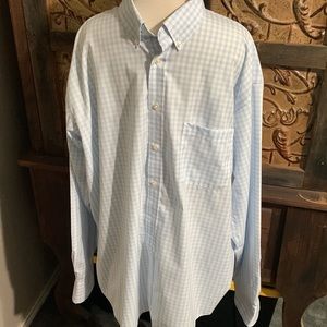 Joseph Abboud Light Blue Check Dress Shirt NEVER USED